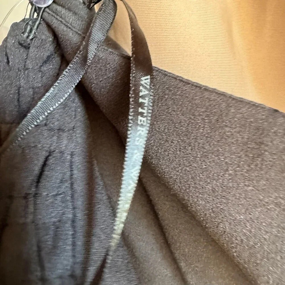 Watters and Watters Black Bodycon Gown w Train 2 - Picture 6 of 7